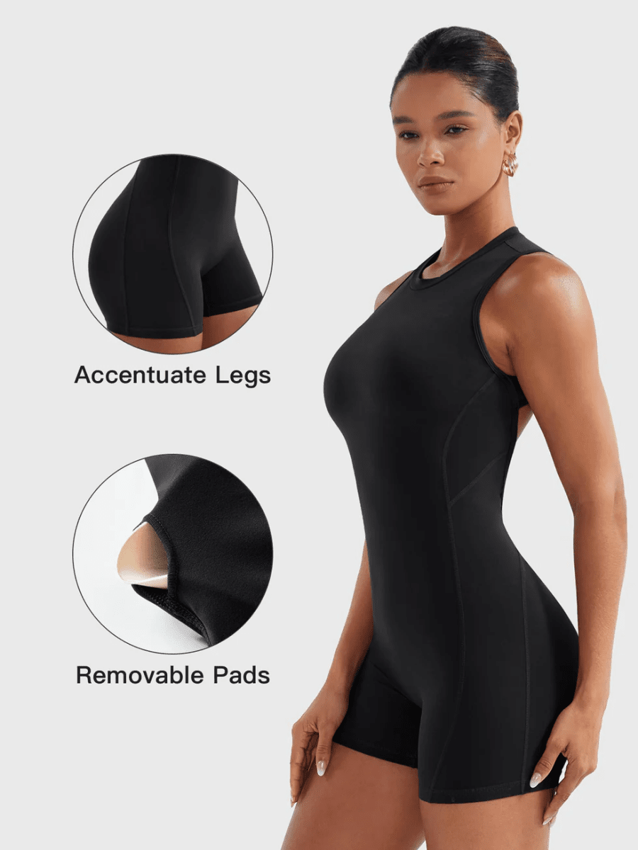 SERENE™ Softline Open Back Romper - LEVEFIT