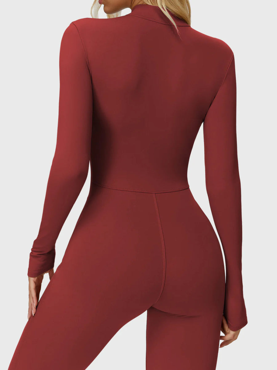 Silhouette Flare Zip Jumpsuit - LEVEFIT