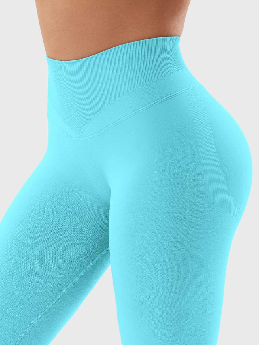 SilkFit® Κολάν χωρίς ραφές για σμιλεμένο σώμα – Aqua Blau (23,6") - LEVEFIT