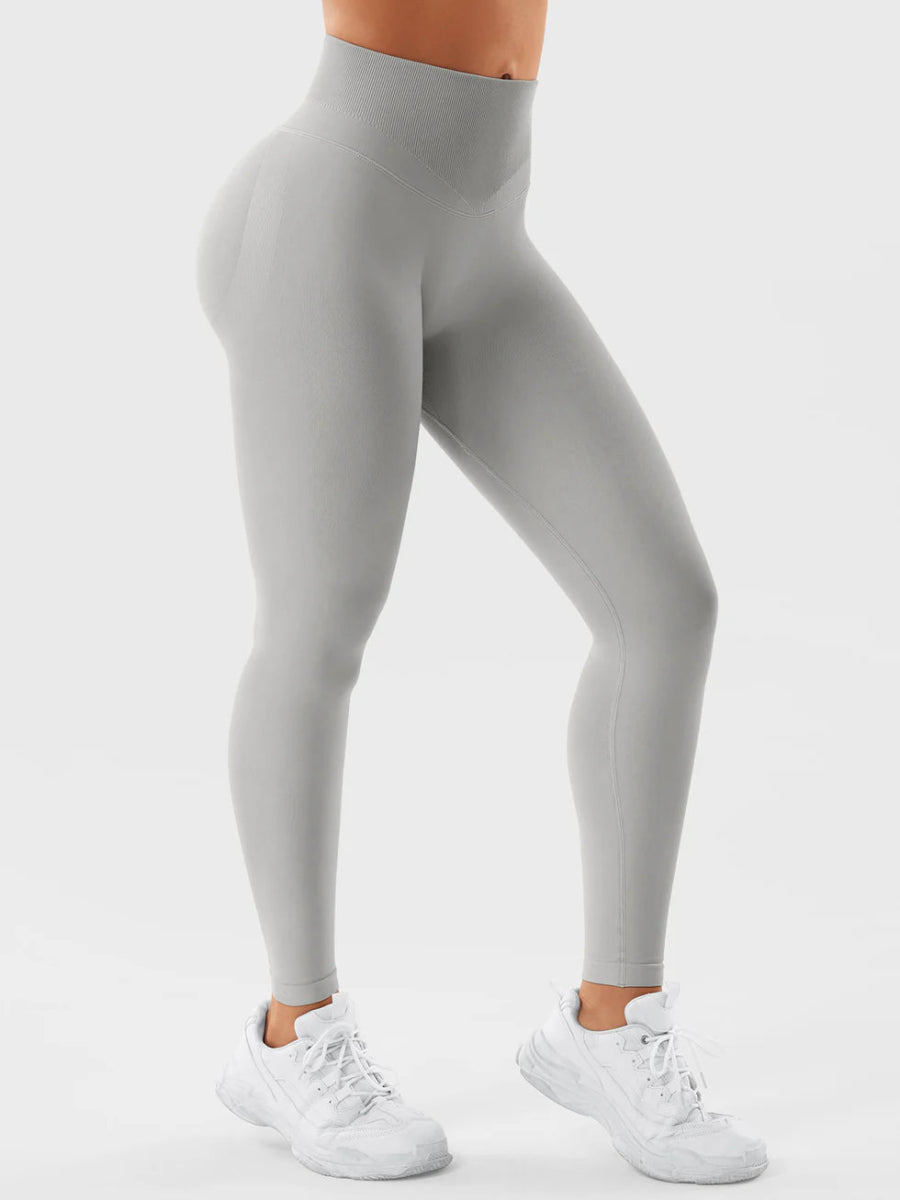 SilkFit® Seamless Sculpt Leggings – Hellgrau (23,6") - LEVEFIT