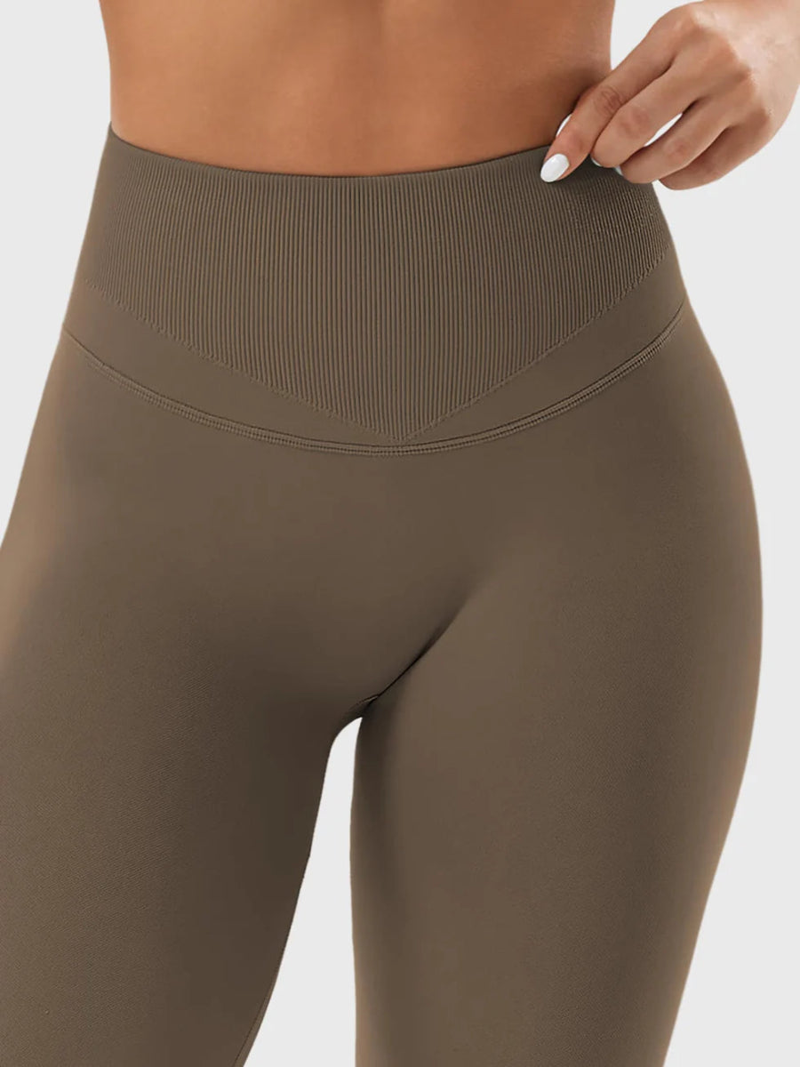 SilkFit® Κολάν χωρίς ραφές για σμιλεμένο σώμα – Μοκα (23,6") - LEVEFIT