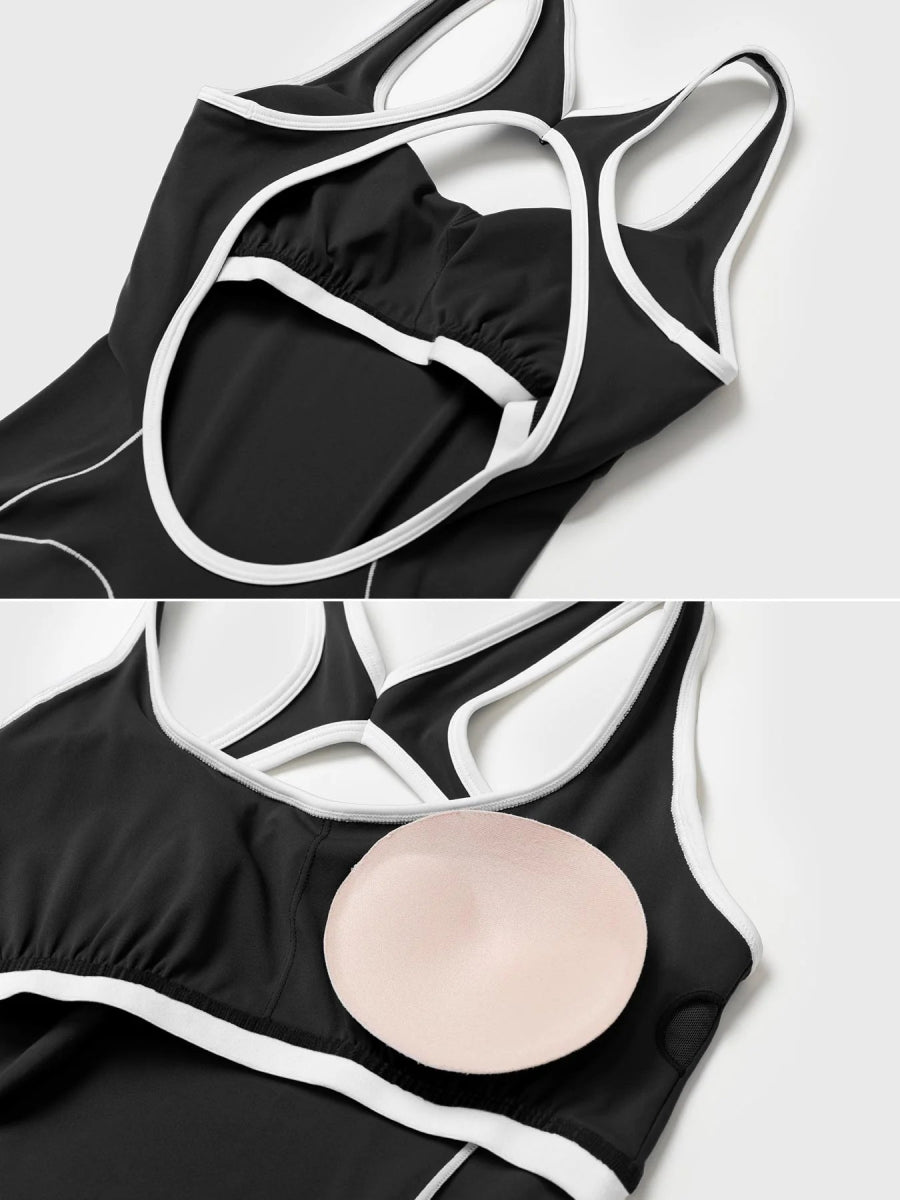 VÉNARA™ Contrast Flare Jumpsuit - LEVEFIT